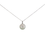 Kandy Donut Bare Diamond Jade Pendant - Icy White