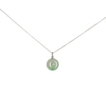 Kandy Donut Bare Diamond Jade Pendant - Icy Green