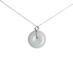 Large Burmese Jadeite Jade Ruyi Disc Pendant