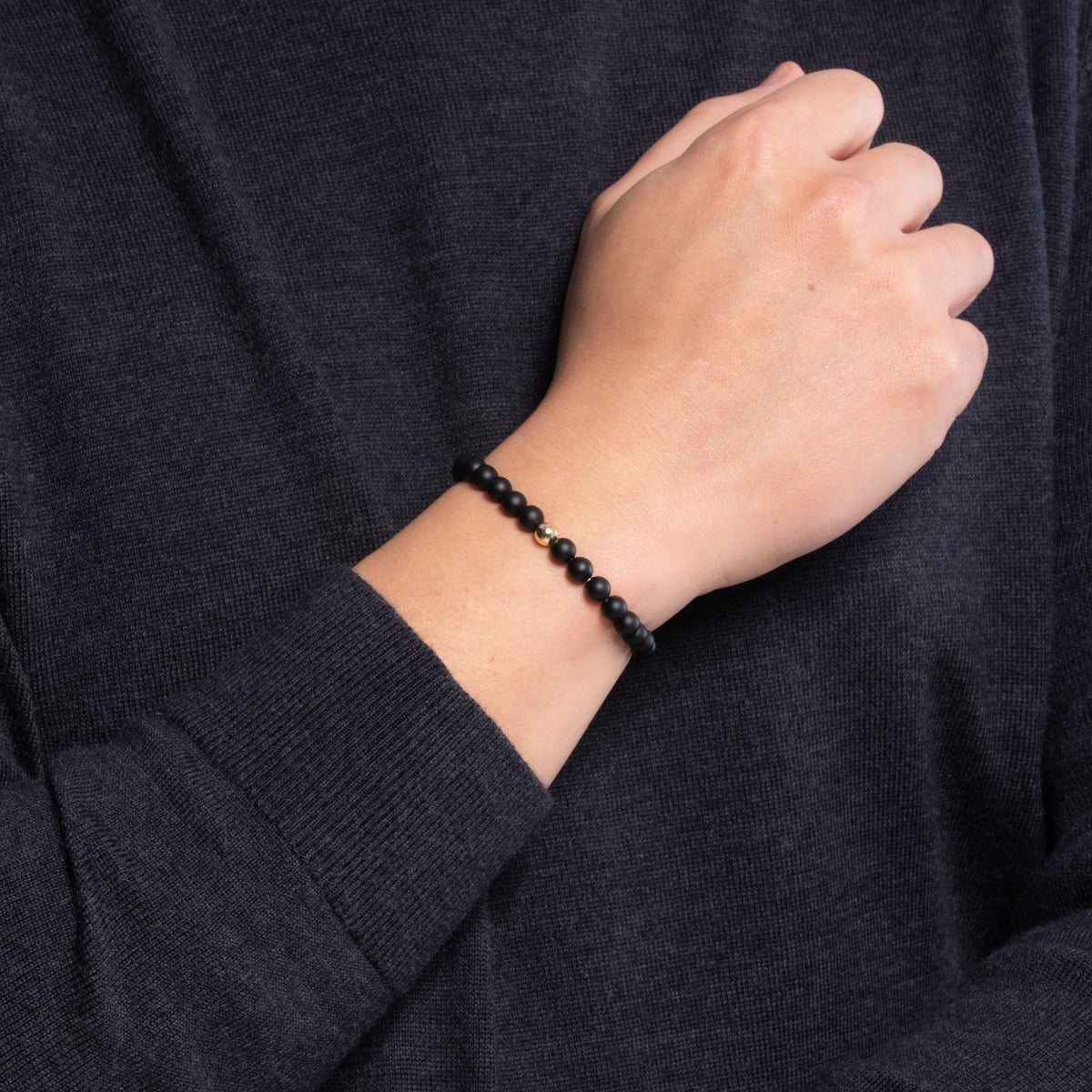 The Solitaire Bracelet with Black Onyx