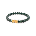 The Fortune Pixiu Bracelet with Midnight Green Jade