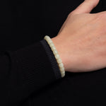 The Classic Barrel Bracelet with Pale Green Hetian Nephrite Jade