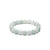 Pale Green and White Jadeite Jade Bead Bracelet - 9mm