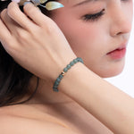The Solitaire Bracelet with Sea Green Jadeite Jade