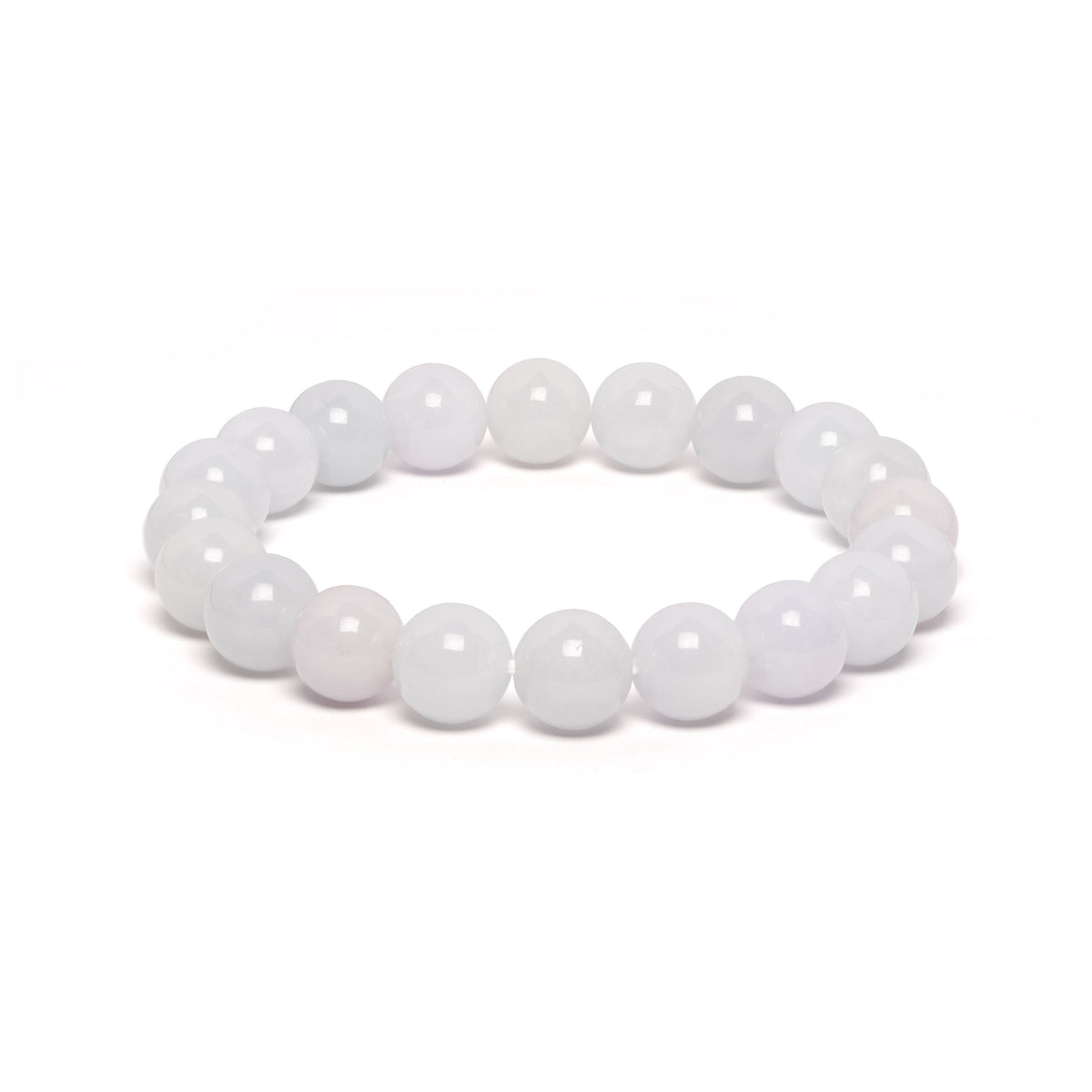 The Classic Bracelet with White Burmese Jadeite Jade