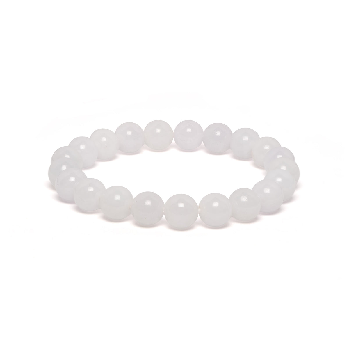 The Classic Bracelet with White Burmese Jadeite Jade