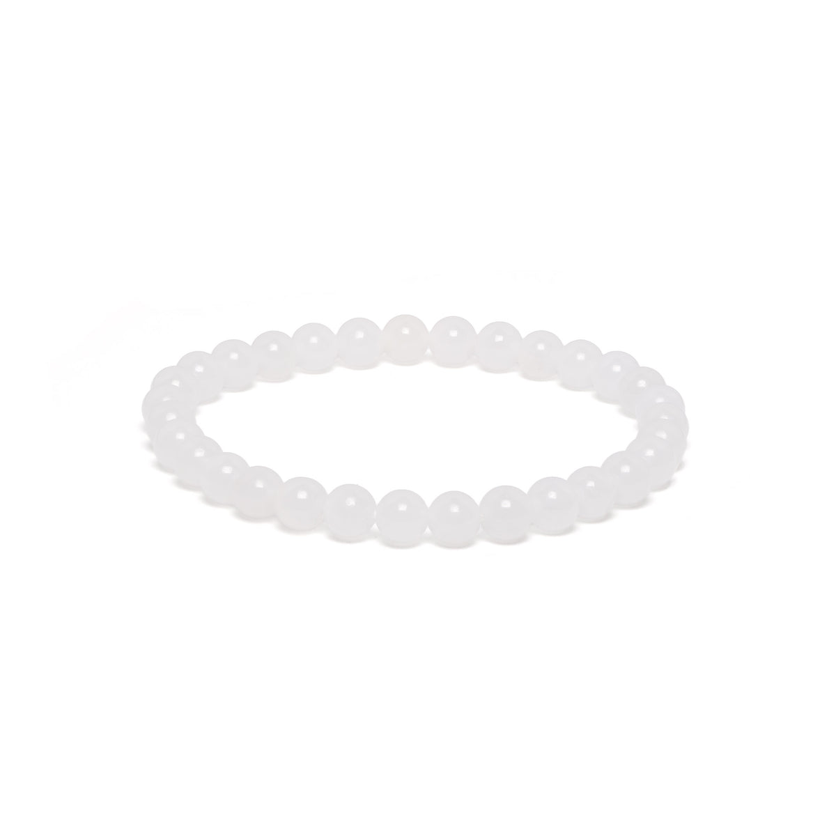 The Classic Bracelet with Pure White Nephrite Jade