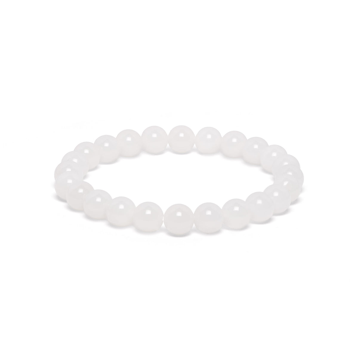 The Classic Bracelet with Pure White Nephrite Jade