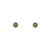 Evergreen – Nephrite Jade Stud Earrings in Sterling Silver with Beaded Bezel