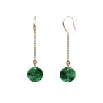 Forest Echo Jadeite Disc Earrings – Green Jade in 18K Yellow or White Gold