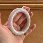 Genuine Grade A Lavender with Pale Green Traditional Jade Bangle Bracelet - 54mm Round