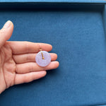 Purple PingAnKou Jade Disc Lavender Pendant