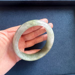 Genuine Natural Green Jadeite Bangle - 62mm Half Moon