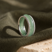 Gold Jade Rings