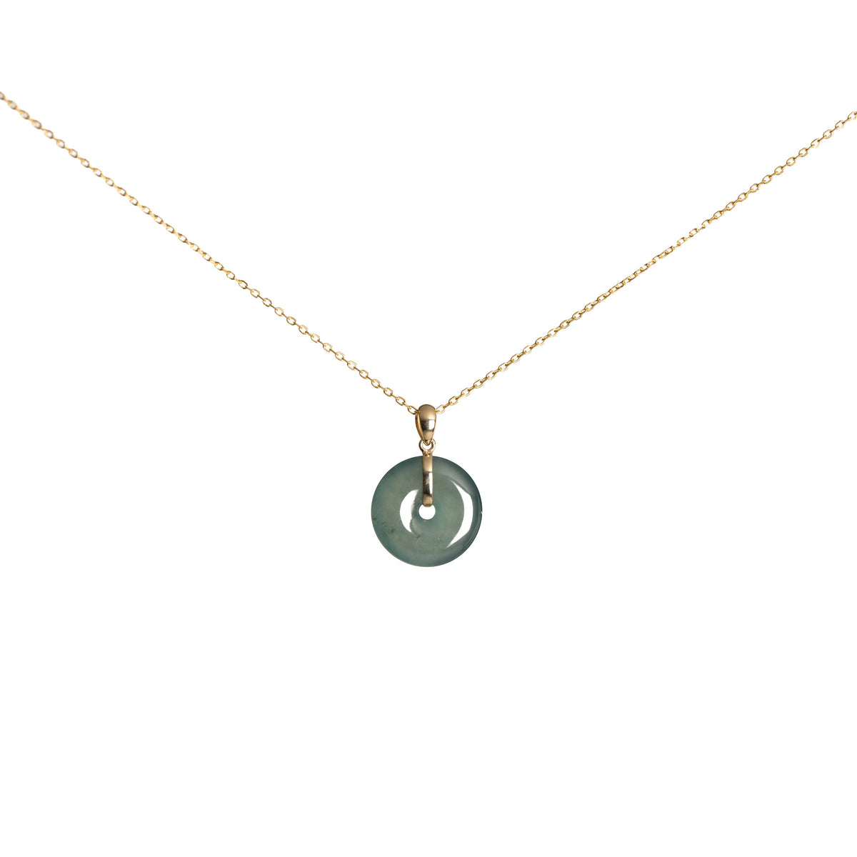 Kandy Disc Classic Jade Pendant - Icy Deep Green