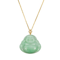 Laughing Buddha Jade Pendants