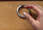 Genuine Grade A White and Olive Green Traditional Jade Bangle - 54mm Half Moon