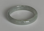 Certified Grade A Grey Traditional Jade Bangle - 56mm Half Moon