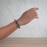 Guardian Strength Jade Bracelet with 24K Gold Tiger