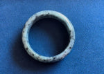 Genuine Natural Grey Pattern Burmese Jade Bracelet - 59mm Half Moon