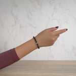 Guardian Spirit Bracelet with Black and Grey Burmese Jade