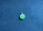 Circular Jadeite Pendant - Floral Frame