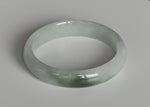 Real Type A Green Jadeite Jade Bangle Bracelet - 56mm Half Moon