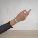 Pale Green Jadeite Jade Bead Bracelet - 10mm