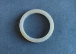 58.1mm Greyish White Jade Bangle Bracelet