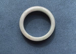 Certified Natural White Burmese Jade Bracelet - 58mm Half Moon