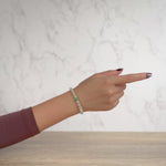 Aura Snow Jade Bracelet with Burmese Green Jade