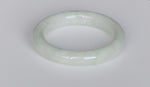 Real Natural Light Green with Apple Green Pattern Traditional Jade Bangle Bracelet - 54mm Round