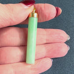 Light Green Jadeite Jade Cylinder Pendant