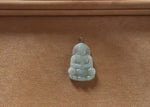 Pale Green GuanYin Jade Pendant with Diamonds