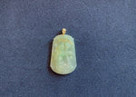 Tranquiliti Chinese Zodiac Animal Jade Pendant with 18ct Gold and Diamonds - Monkey