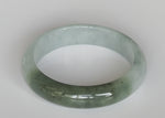 Certified Grade A Light Green with Deep Green Patch Burma Jade Bracelet - 58mm Half Moon