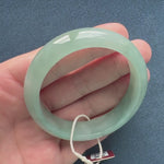 Real Grade A Green Burma Jade Bracelet - 58mm Half Moon