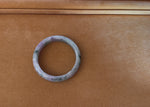 Real Grade A Grey, Green and Lavender Jadeite Bracelet - 57mm Half Moon