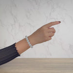 White Jadeite Jade Bead Bracelet - 10mm
