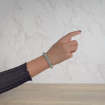 Greyish Green Jade Bead Bracelet - 9mm