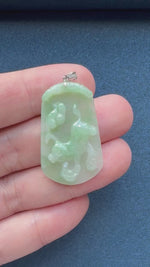 Tranquiliti Chinese Zodiac Animal Jade Pendant with 18ct Gold and Diamonds - Pig