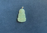 Icy Light Green GuanYin Jade Necklace with Diamond Bail