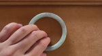 Genuine Grade A Light Green Jadeite Bracelet - 63mm Round