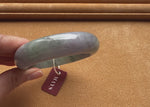 Authentic Type A Lavender and green Burmese Jade Bangle - 55mm Half Moon