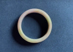 Genuine Type A Lavender with green section Burma Jade Bangle Bracelet - 59mm Half Moon