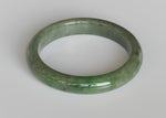 Genuine Grade A Green Jadeite Bangle Bracelet - 58mm Semi Round