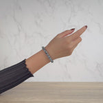 Dark Grey Jade Bead Bracelet - 9mm