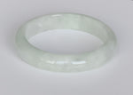 Certified Type A Light Green Traditional Jade Bangle Bracelet - 58mm Half Moon