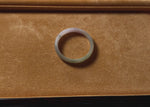 Genuine Untreated Green White Jadeite Jade Bracelet - 54mm Semi Round