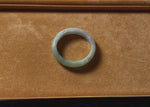 Real Grade A White and Light Green Burmese Jade Bangle - 55mm Half Moon